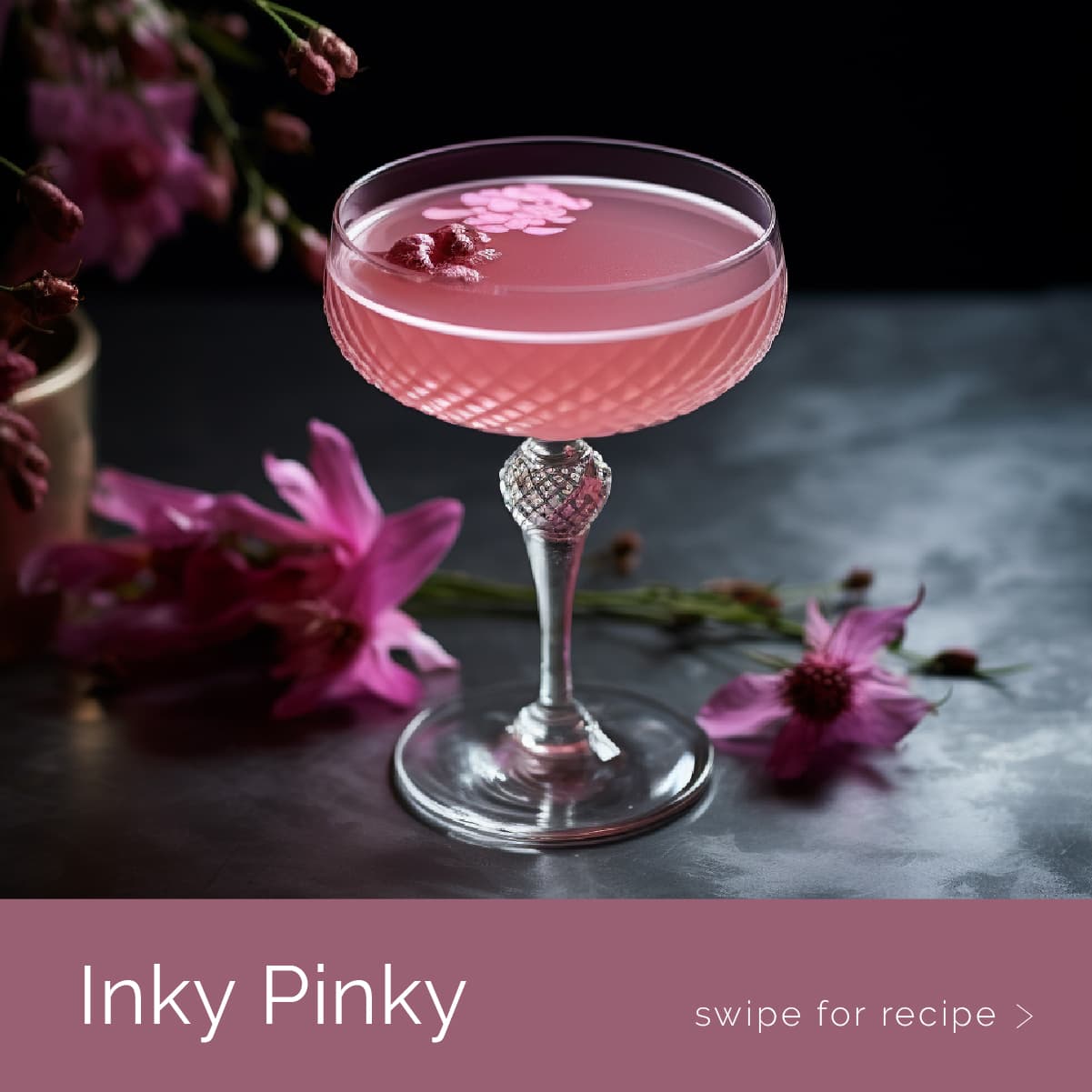 An Inky Pinky cocktail