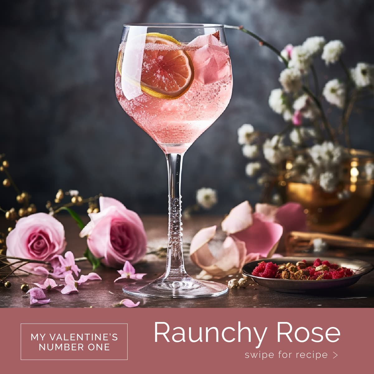 A Raunchy Rose cocktail